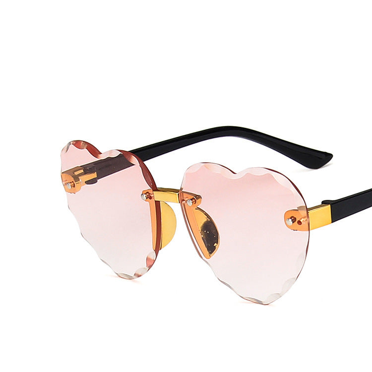 Frameless Cut-edge Love Sunglasses