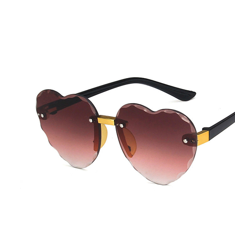 Frameless Cut-edge Love Sunglasses