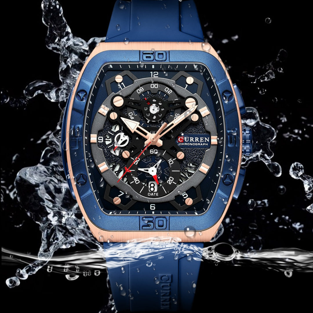 Cairen Unisex Six-Hand Quartz Watch Sporty Style Multi-Function Water-Resistant