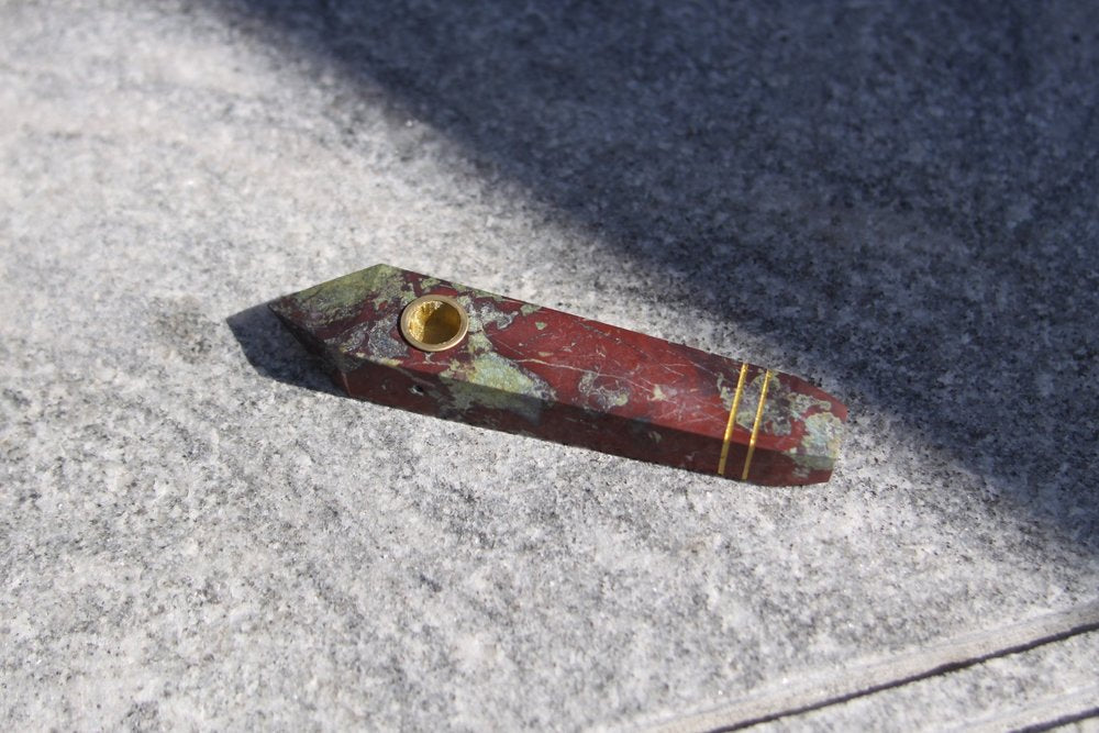 Dragon Blood Jasper Pipe
